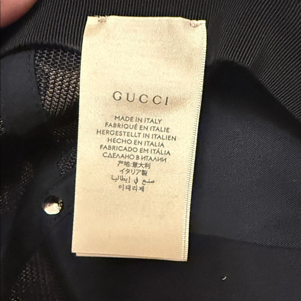 Gucci Black Monogram Baseball Cap
